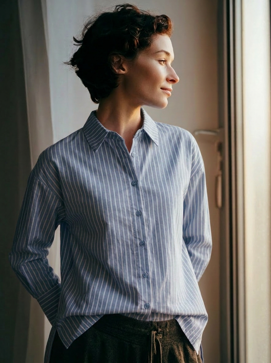 „Bleu“ Stripe Blouse