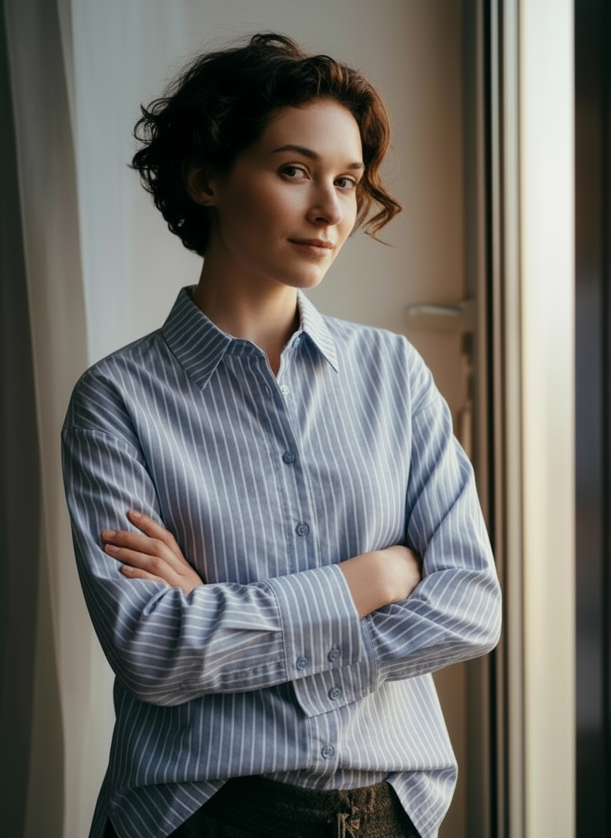 „Bleu“ Stripe Blouse