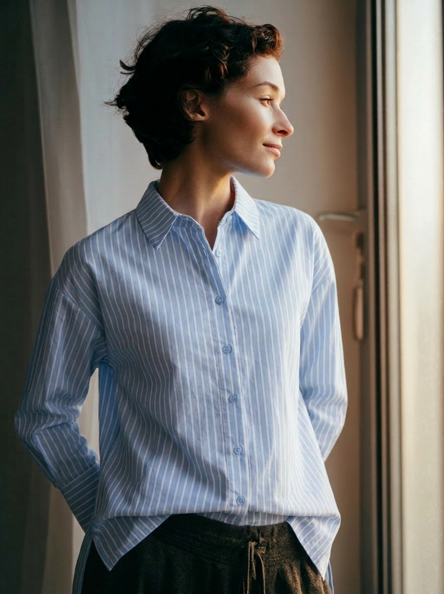 „Bleu“ Stripe Blouse