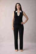 „Noir & Ivoire“ Collared Top