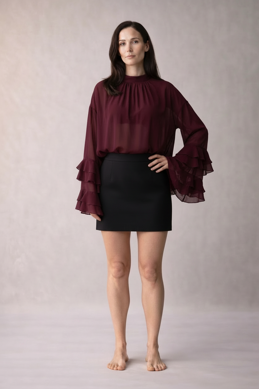 „Maribel“ Ruffle Blouse