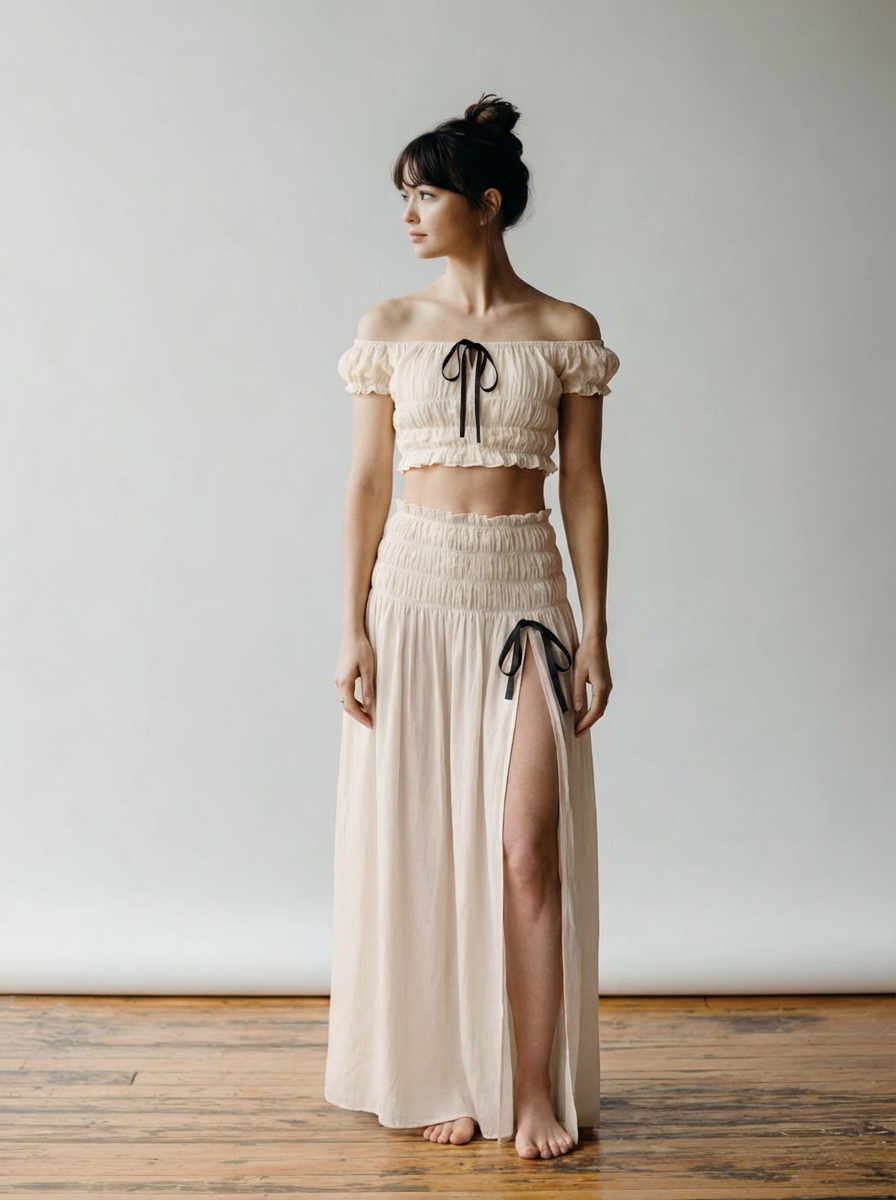 „Alessia“ Off-Shoulder Two-Piece Set