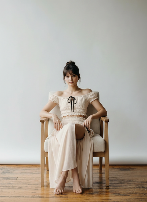 „Alessia“ Off-Shoulder Two-Piece Set