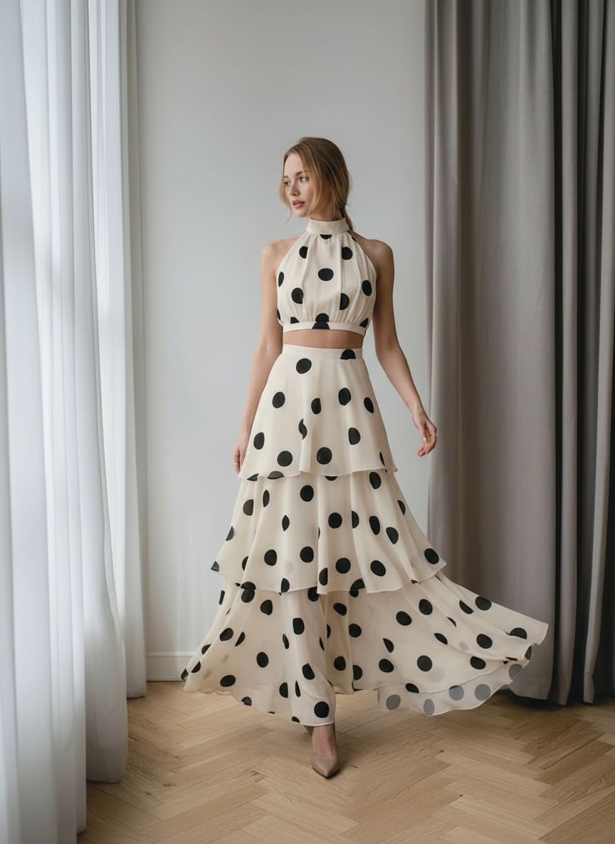 „Lunaria" Layered Two-Piece Set