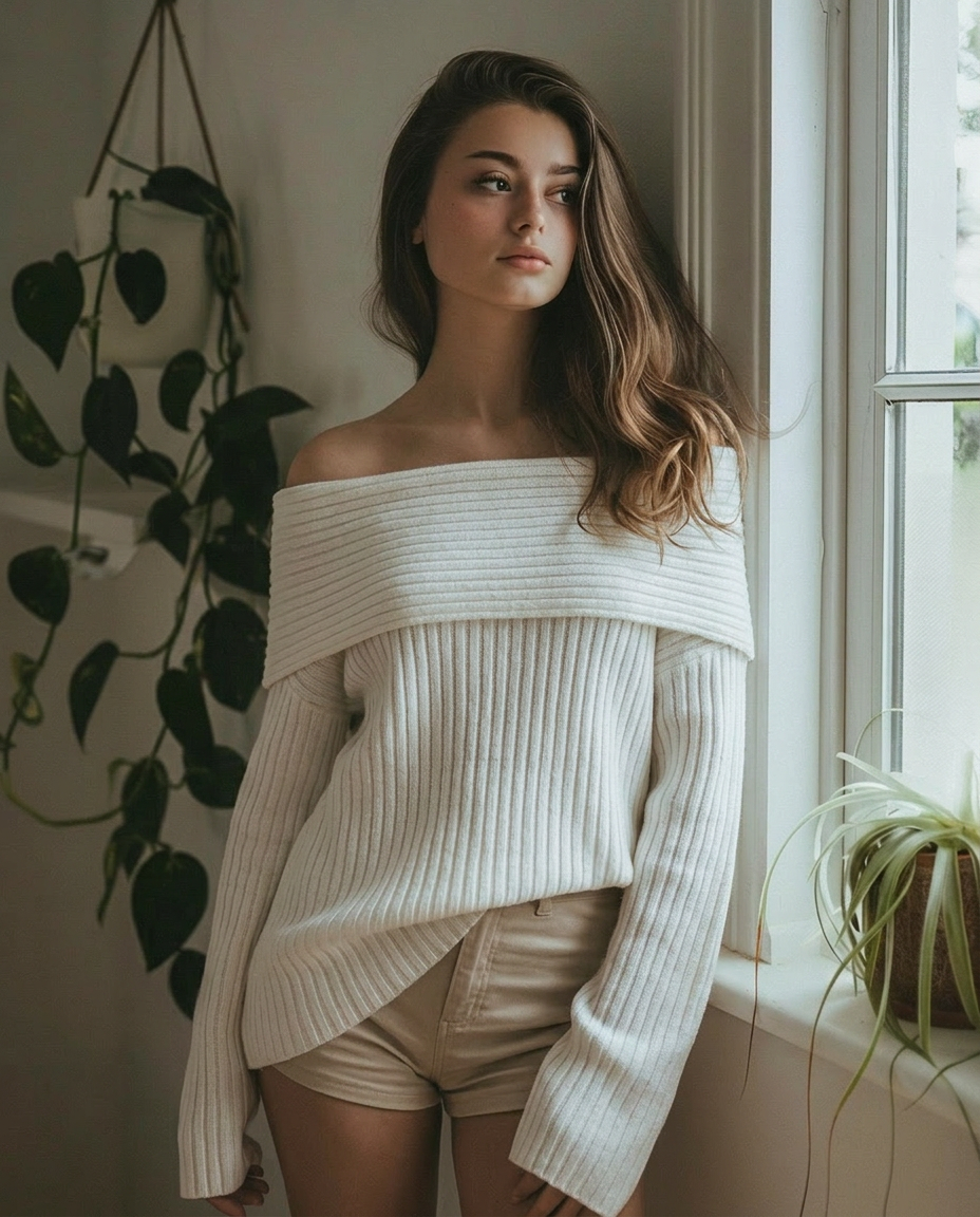 „Ivonne“ Off-Shoulder Knit