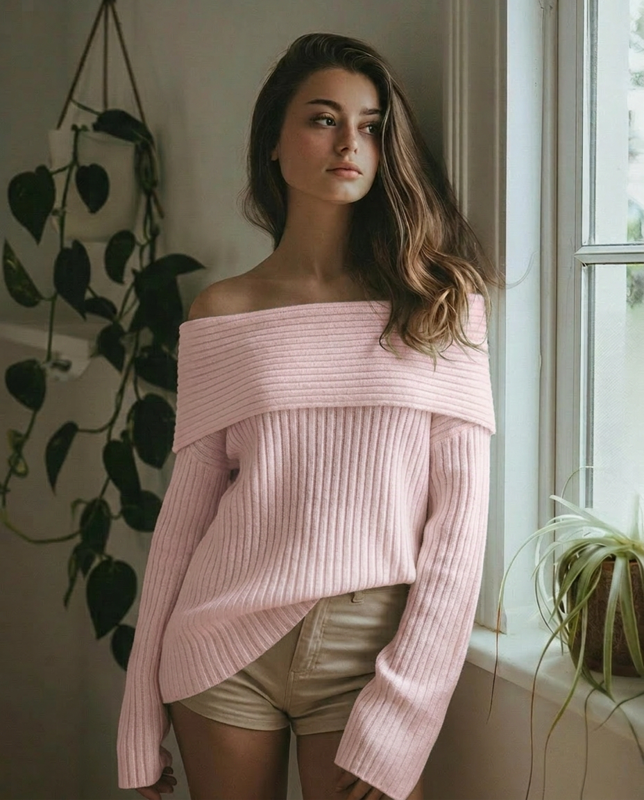 „Ivonne“ Off-Shoulder Knit
