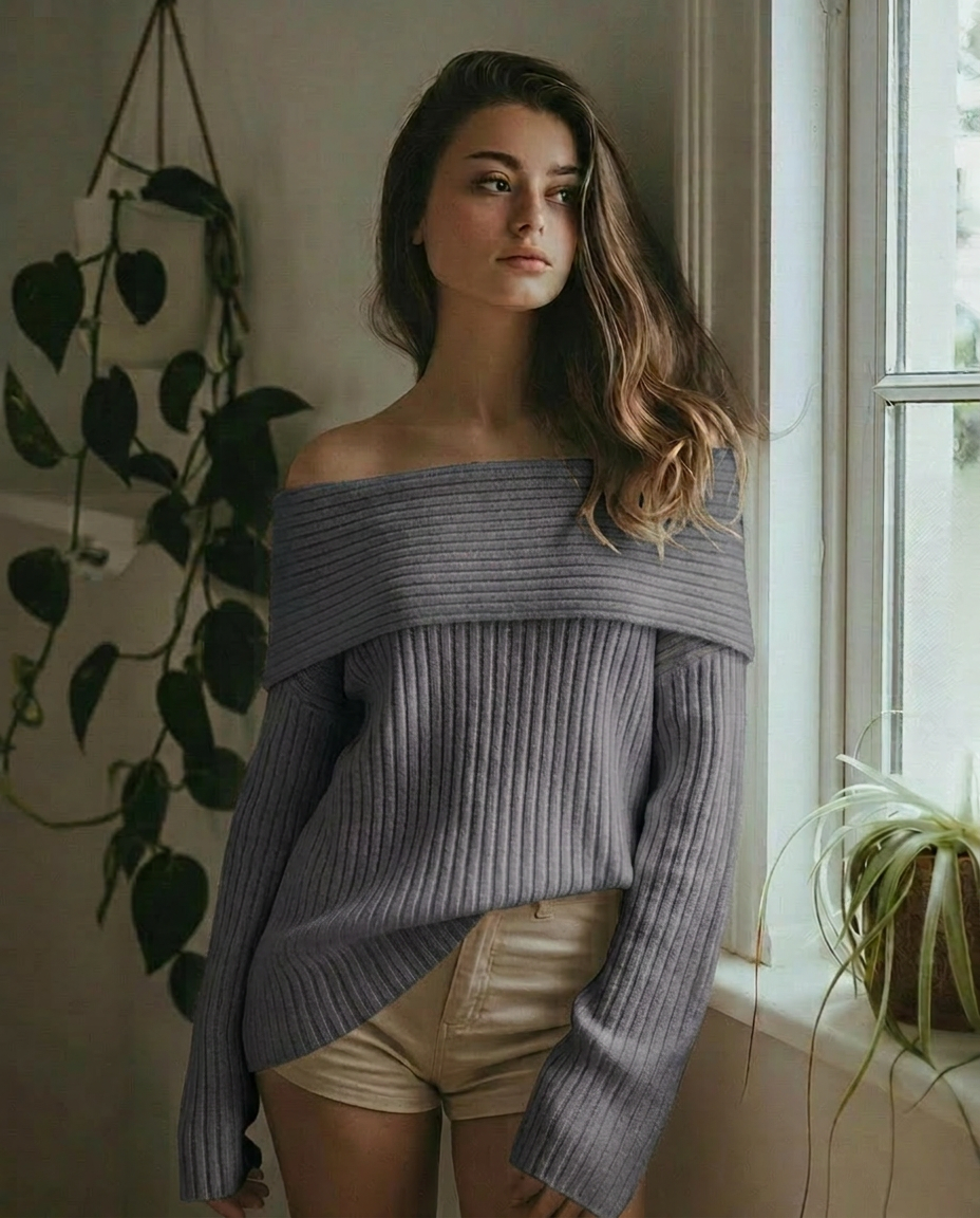 „Ivonne“ Off-Shoulder Knit