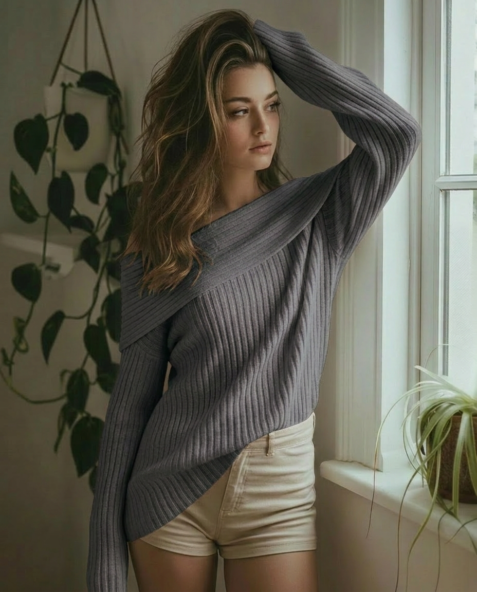 „Ivonne“ Off-Shoulder Knit