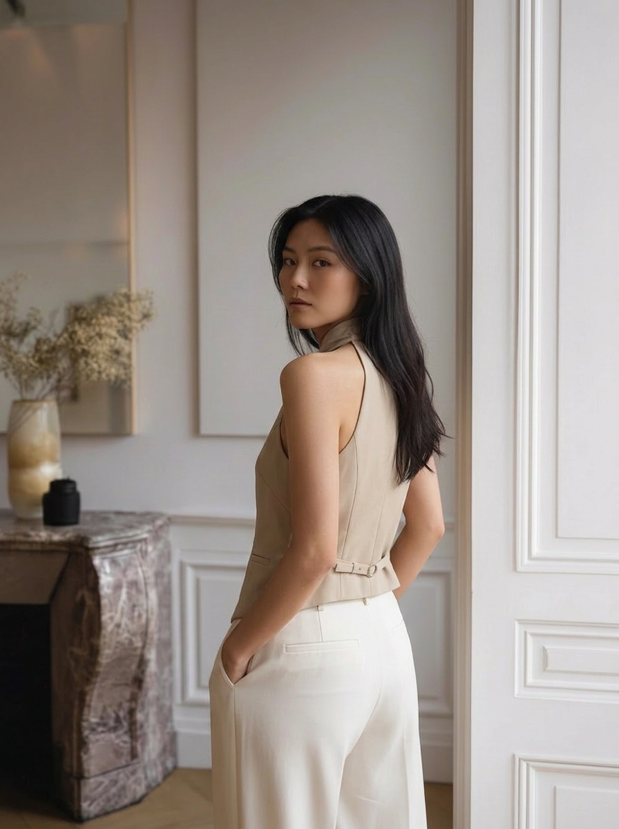 „Noir Élise“ Halter Top