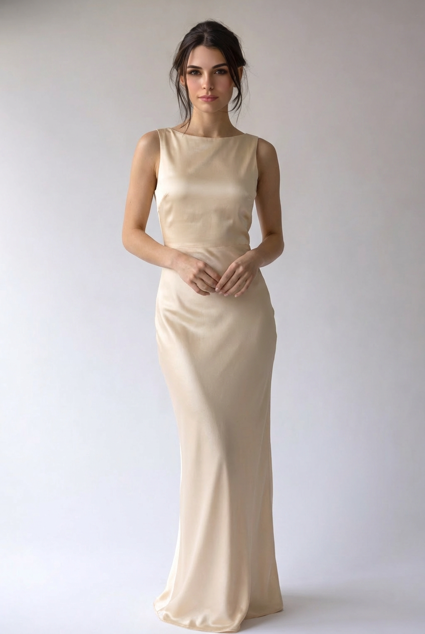 „Linea“ Open-Back Maxi Dress